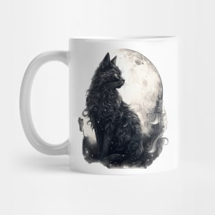 Feline Moonlight Mug